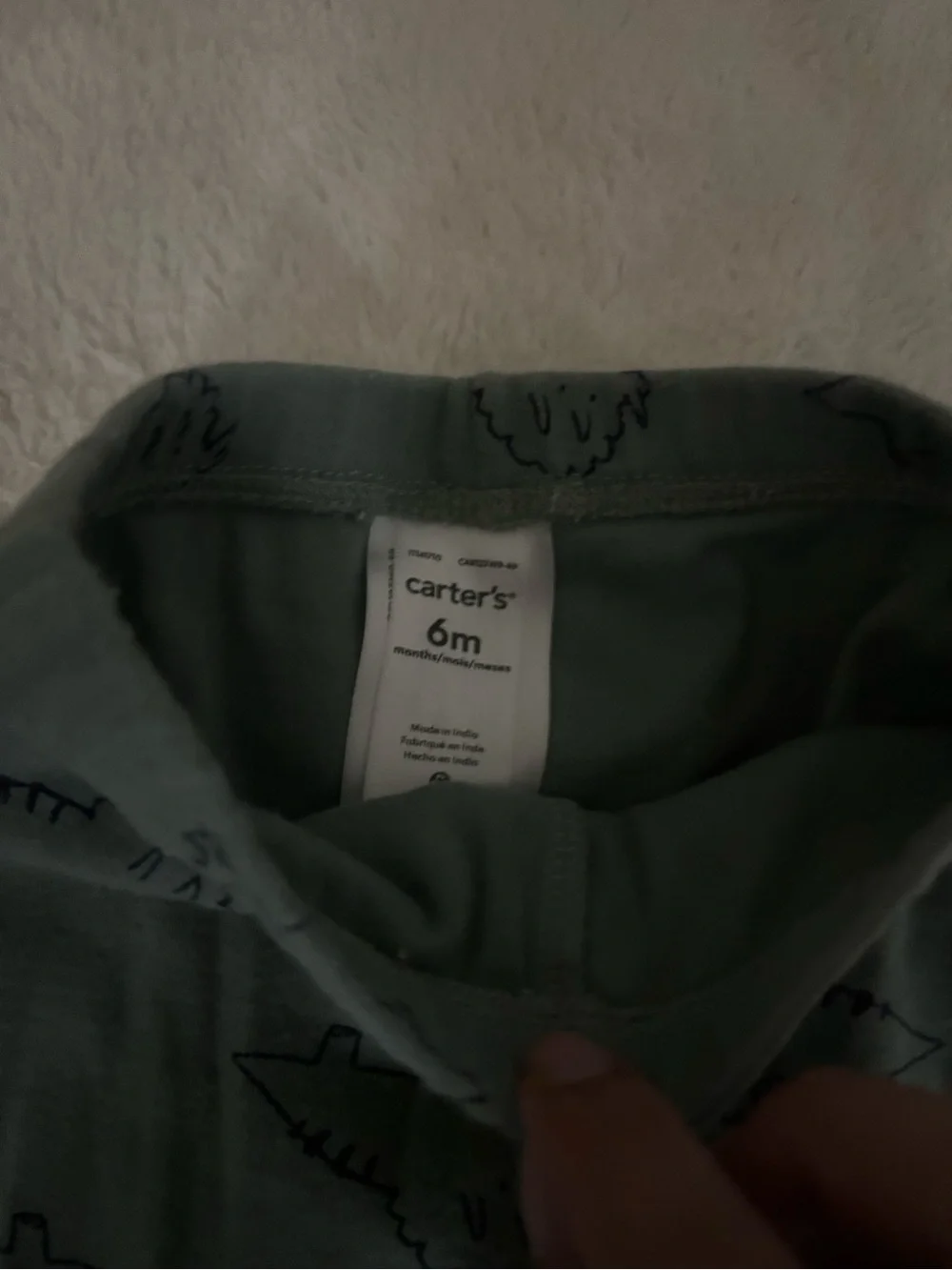 Carter's Green Dinosaur Print Leggings
